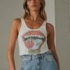 Wrangler New & Most Loved Rose Fangs Tank - Vintage White 2 Wrangler New & Most Loved Rose Fangs Tank - Vintage White