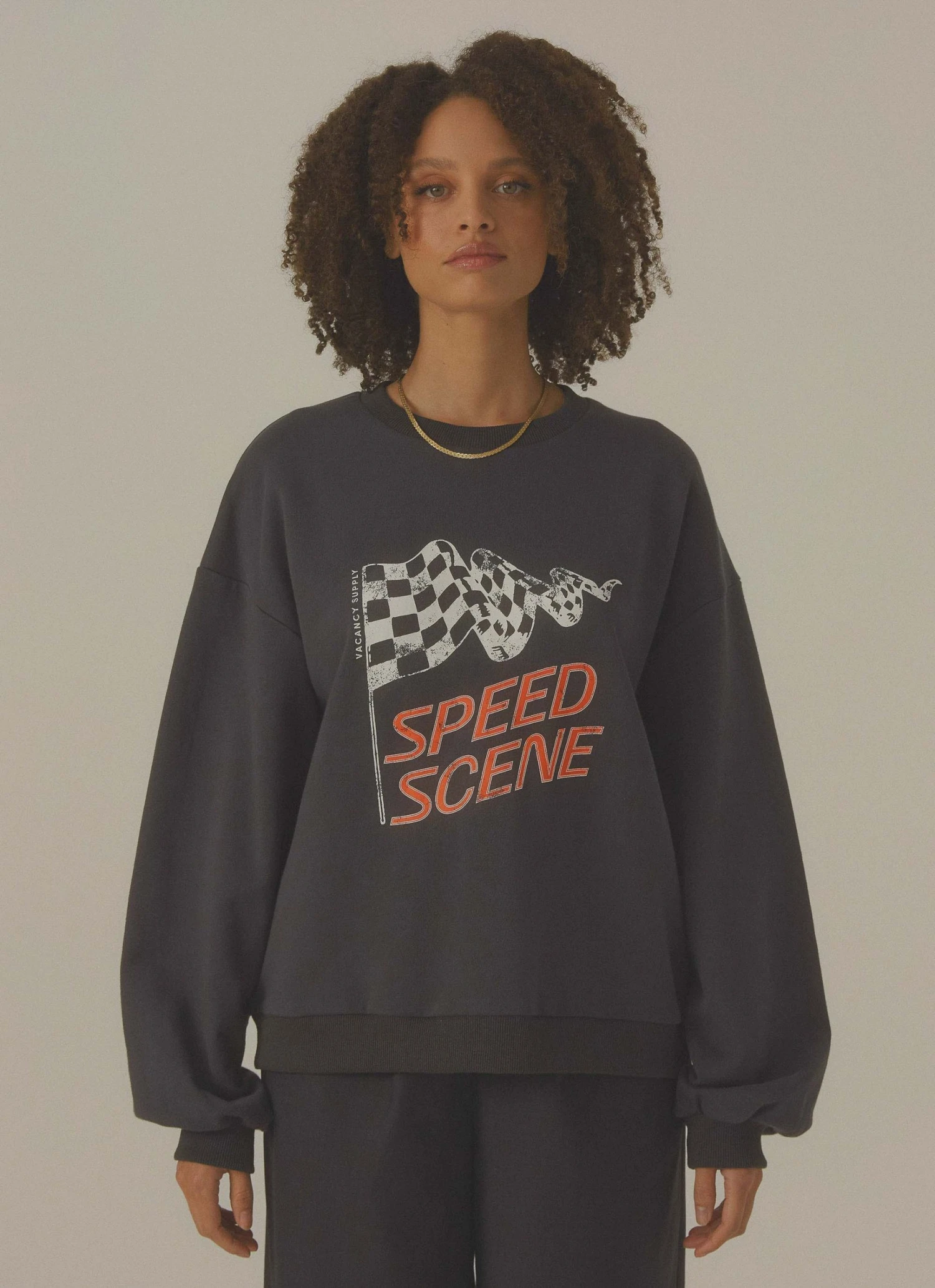 Vacancy Supply Speed Racer Crewneck - Charcoal 6 Vacancy Supply Speed Racer Crewneck - Charcoal