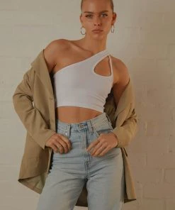Peppermayo Exclusive Cedar Crop Top - White New & Most Loved