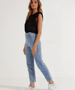 BY DYLN New Bottoms Harlow Mom Jean - Blue 11 BY DYLN New Bottoms Harlow Mom Jean - Blue