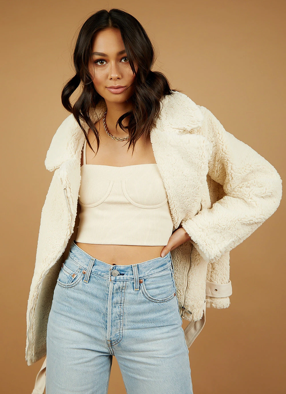 Lioness Fashion New & Most Loved On The Road Jacket - Cream 4 Lioness Fashion New & Most Loved On The Road Jacket - Cream