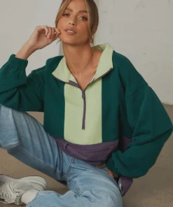 Levi's 1/4 Zip Pop Over Jacket - Logan Berry