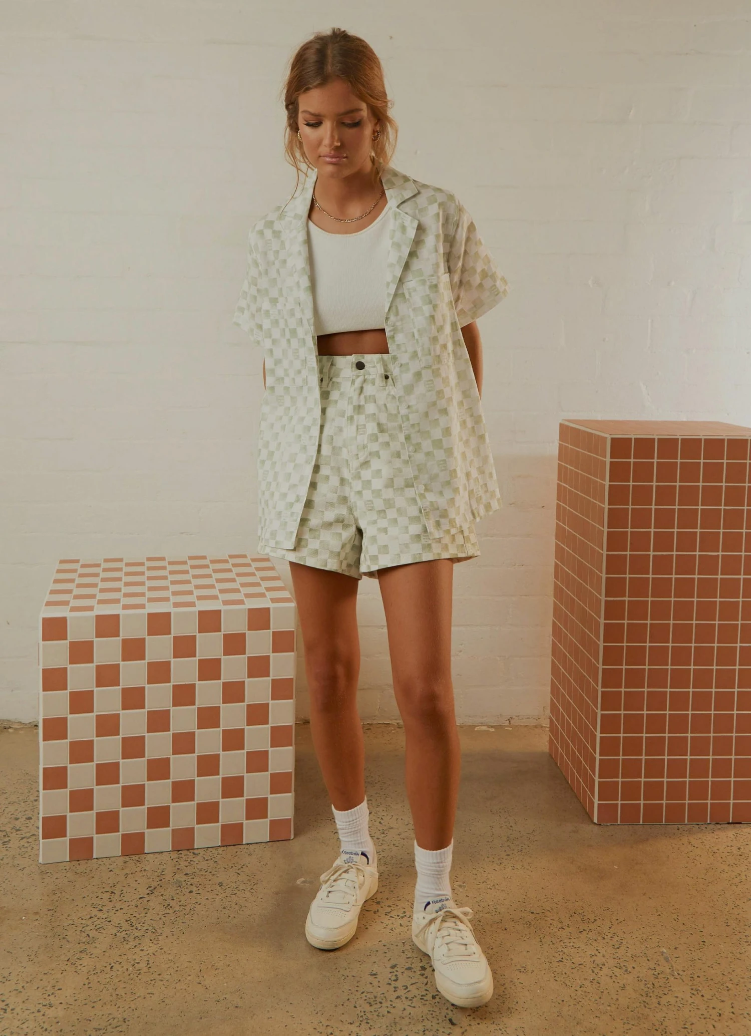 Cools Club New & Most Loved Safari Shirt - Sage Checker 4 Cools Club New & Most Loved Safari Shirt - Sage Checker