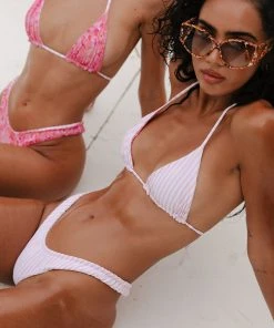 VDM The Label Reversible Blair Top - Pink Paisley / Candy Stripe