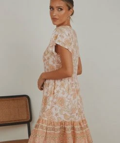 Peppermayo New & Most Loved Best Of Summer Mini Dress - Peach Floral