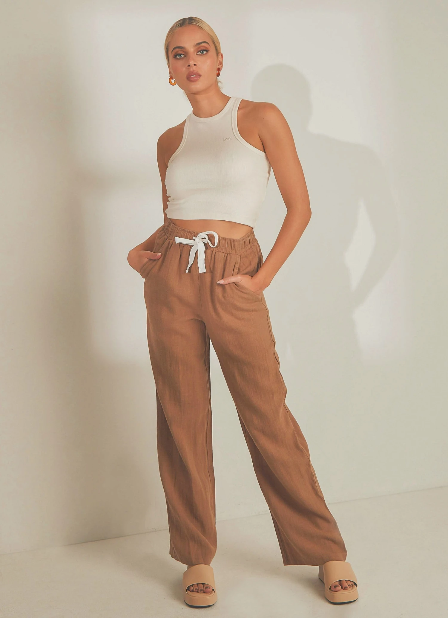 Nude Lucy Marvin Wide Leg Pant - Coffee 3 Nude Lucy Marvin Wide Leg Pant - Coffee