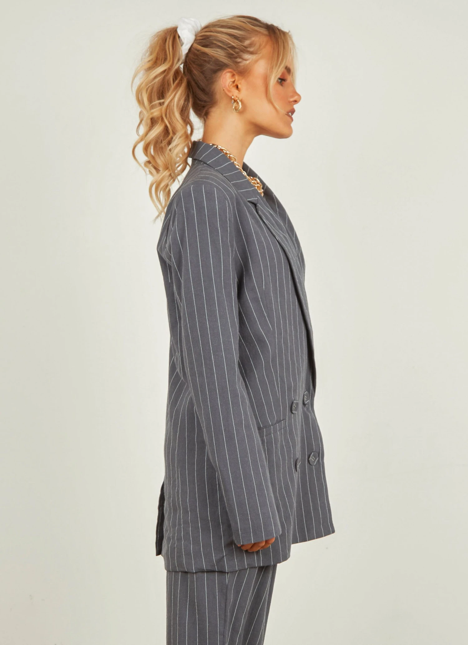 Nude Lucy Finley Pinstripe Blazer - Navy Pinstripe 7 Nude Lucy Finley Pinstripe Blazer - Navy Pinstripe