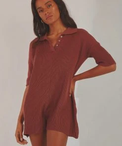 Peppermayo Expectations Playsuit - Brown