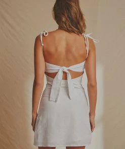 National Breast Cancer Foundation X Peppermayo Style File Linen Mini Dress - White 11 National Breast Cancer Foundation X Peppermayo Style File Linen Mini Dress - White