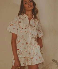 Peppermayo Exclusive Rue Linen Shirt - Safari New & Most Loved