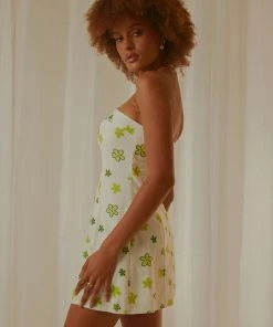 Peppermayo Exclusive Hariette Tube Linen Mini Dress - Green Wild Poppies New & Most Loved 5 Peppermayo Exclusive Hariette Tube Linen Mini Dress - Green Wild Poppies New & Most Loved