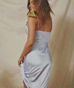 Peppermayo In My Element Midi Dress - Dusty Blue New & Most Loved