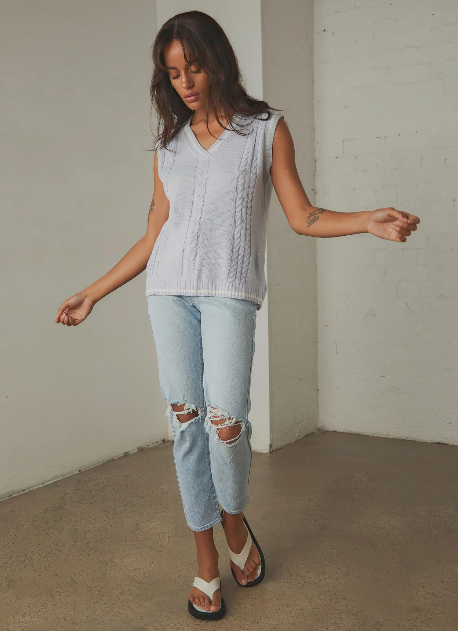 Peppermayo New & Most Loved Centre Court Knit Vest - Blue 5 Peppermayo New & Most Loved Centre Court Knit Vest - Blue