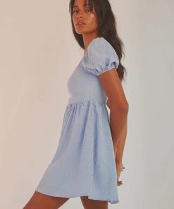 Peppermayo On The Horizon Mini Dress - Blue Gingham 10 Peppermayo On The Horizon Mini Dress - Blue Gingham