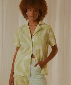 Peppermayo Exclusive New & Most Loved Feels Like Sunday Shirt - Lime Wave
