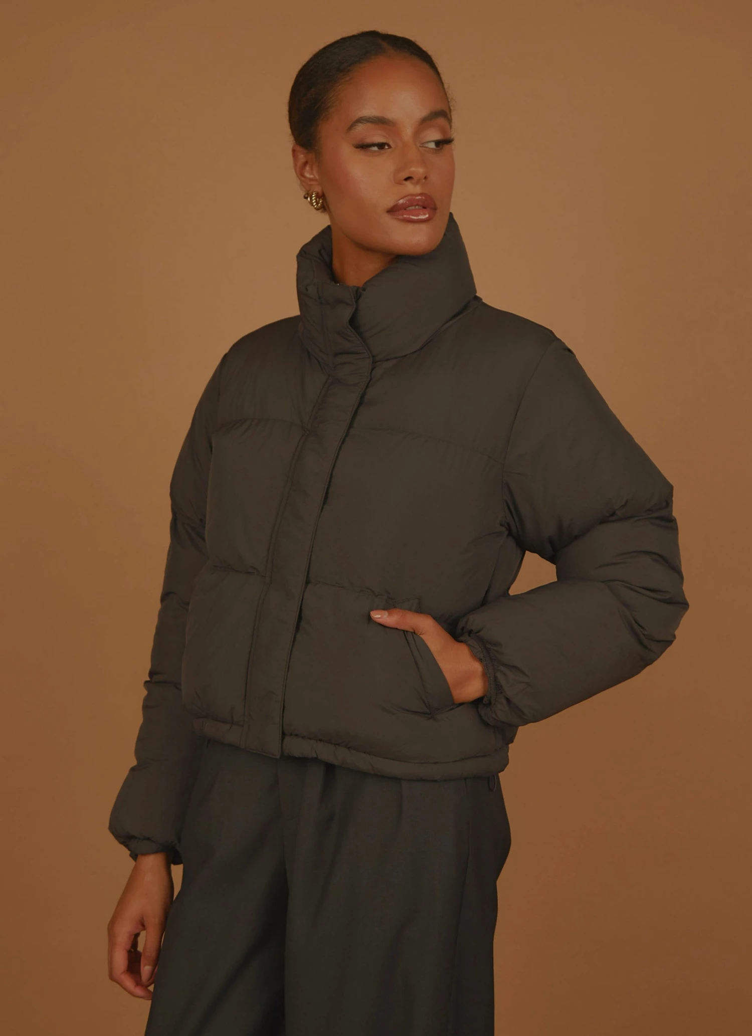 Nude Lucy Topher Puffer Jacket - Coal New & Most Loved 4 Nude Lucy Topher Puffer Jacket - Coal New & Most Loved
