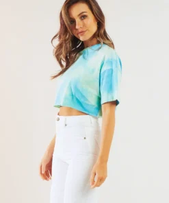 Peppermayo Exclusive Tops Act Up Crop - Green/Blue 10 Peppermayo Exclusive Tops Act Up Crop - Green/Blue