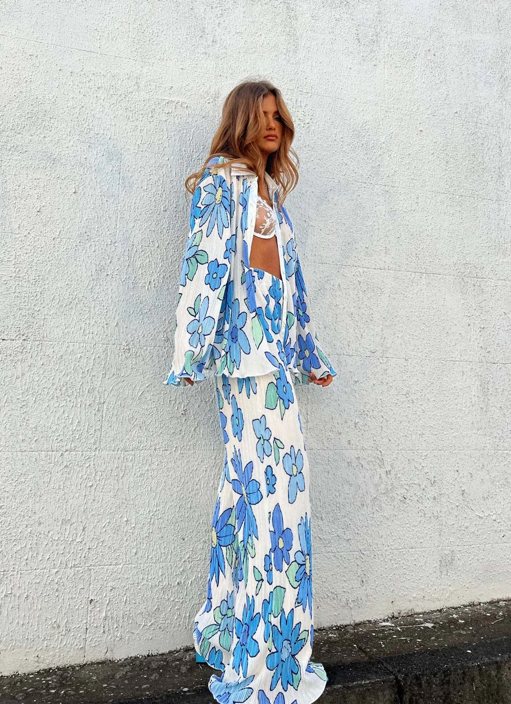 Peppermayo Exclusive 90s Muse Pants - Blue Blossom - Pre-Order New & Most Loved 4 Peppermayo Exclusive 90s Muse Pants - Blue Blossom - Pre-Order New & Most Loved