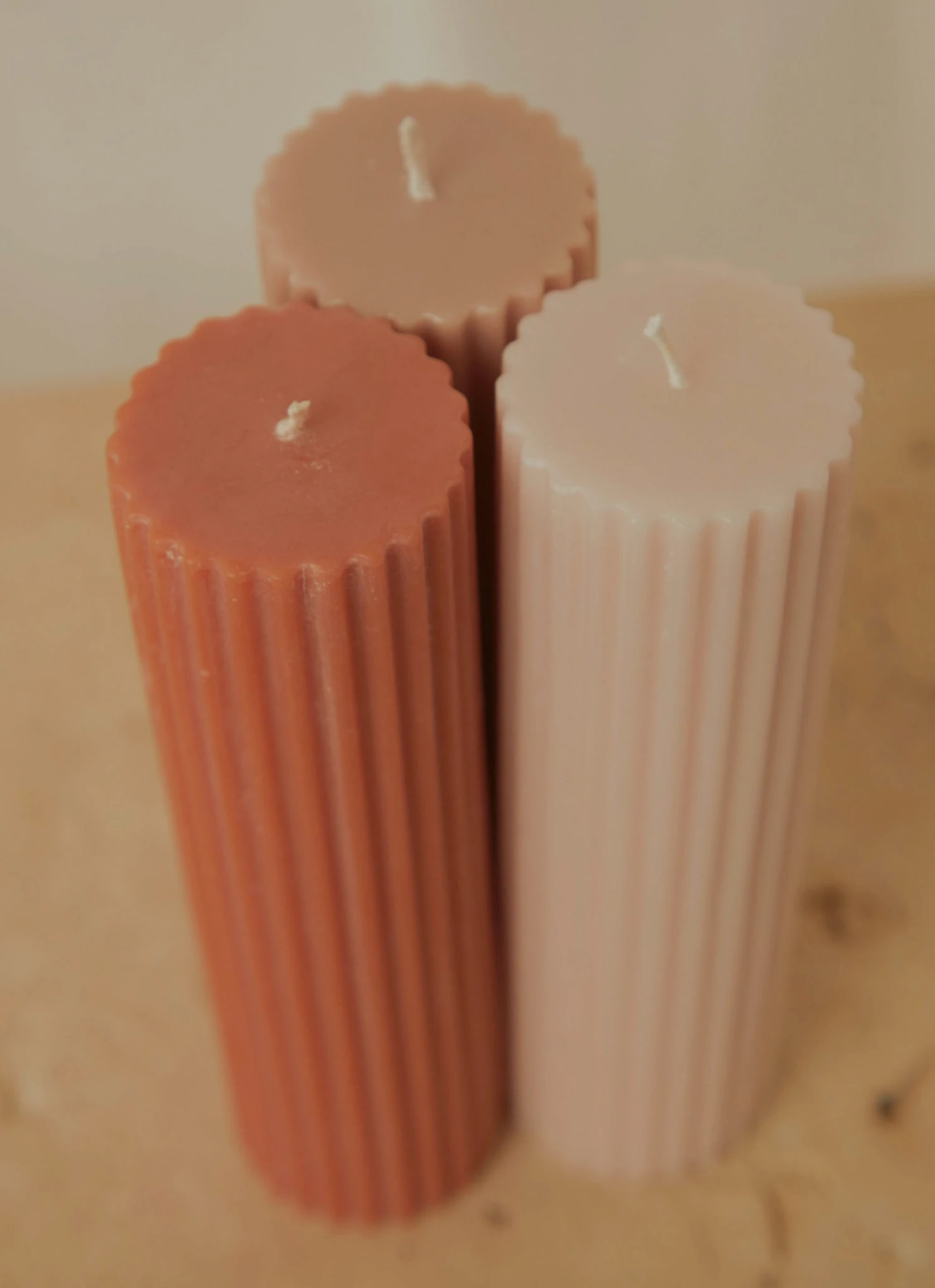 Candle Co New & Most Loved Moreton Eco Fluted Pillar - Baked Clay 6 Candle Co New & Most Loved Moreton Eco Fluted Pillar - Baked Clay