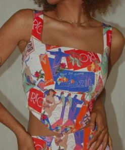 Peppermayo Exclusive Pastel Skies Bustier Top - Stamp Travels New & Most Loved 10 Peppermayo Exclusive Pastel Skies Bustier Top - Stamp Travels New & Most Loved