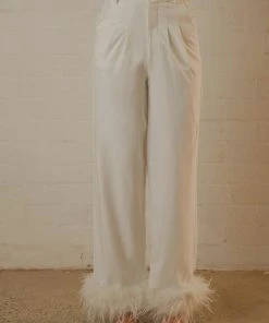 Peppermayo Exclusive Shake It Off Feather Pants - Snow - Pre-Order New & Most Loved 10 Peppermayo Exclusive Shake It Off Feather Pants - Snow - Pre-Order New & Most Loved