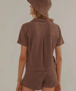 Vacancy Supply Holiday Terry Shirt - Choc Brown New & Most Loved 13 Vacancy Supply Holiday Terry Shirt - Choc Brown New & Most Loved