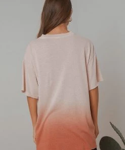 Afends Courtney Love Hemp Oversized Tee - Ash Pink Dip Dye 6 Afends Courtney Love Hemp Oversized Tee - Ash Pink Dip Dye