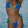 Peppermayo Exclusive Holidae Tie Bikini Bottom - Cobalt Blue Towelling New & Most Loved