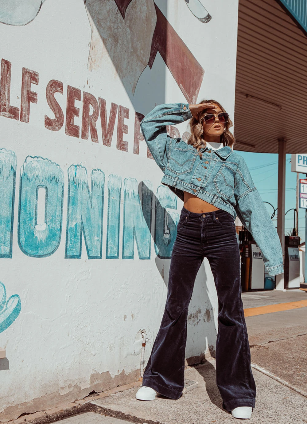 Rolla's Eastcoast Flare Pants - Midnight Cord 3 Rolla's Eastcoast Flare Pants - Midnight Cord