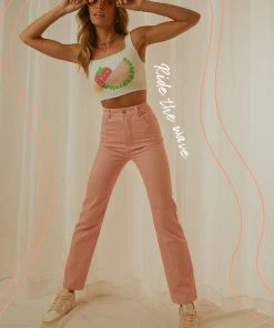 Peppermayo Exclusive Electric Avenue Pants - Pink Wave New & Most Loved