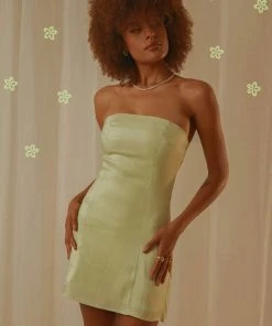 Peppermayo Exclusive Ivy Vine Mini Dress - Sage Shimmer