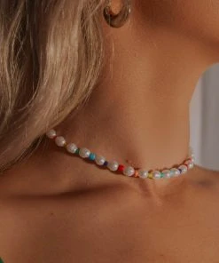 Peppermayo Girls Of Summer Necklace - Pearl Multi
