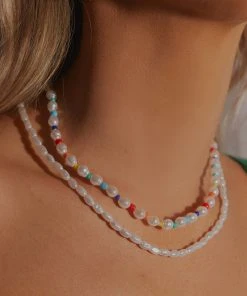 Peppermayo Girls Of Summer Necklace - Pearl Multi