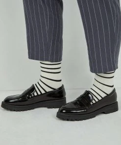 Peppermayo Hana Socks - Black Stripe