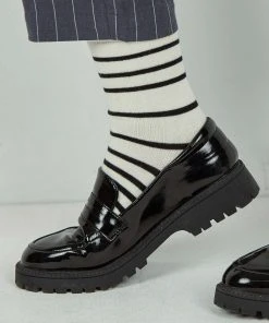 Peppermayo Hana Socks - Black Stripe