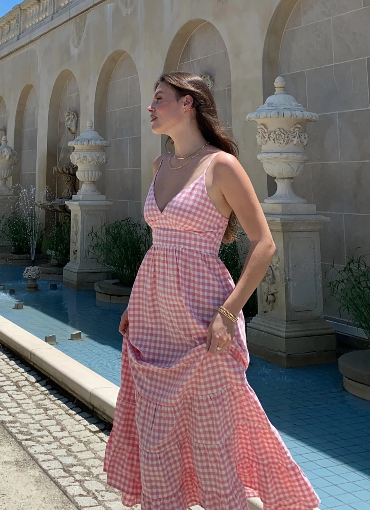 Peppermayo Exclusive New & Most Loved Edie Maxi Dress - Pink Gingham 3 Peppermayo Exclusive New & Most Loved Edie Maxi Dress - Pink Gingham