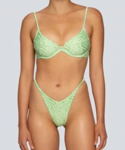 LaHana Swim New & Most Loved Felix Bottom - Green Zebra