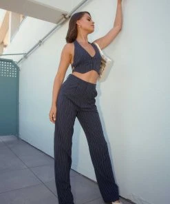 Peppermayo Exclusive West L.A Suit Pants - Pinstripe-Pre-Order