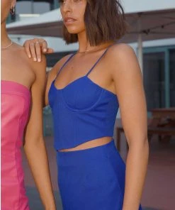 Peppermayo Exclusive Crawford Bustier Top - Cobalt 12 Peppermayo Exclusive Crawford Bustier Top - Cobalt