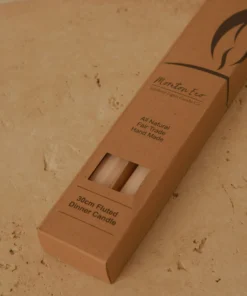 Candle Co Moreton Eco Fluted Dinner Candle - Nude New Accessories 8 Candle Co Moreton Eco Fluted Dinner Candle - Nude New Accessories