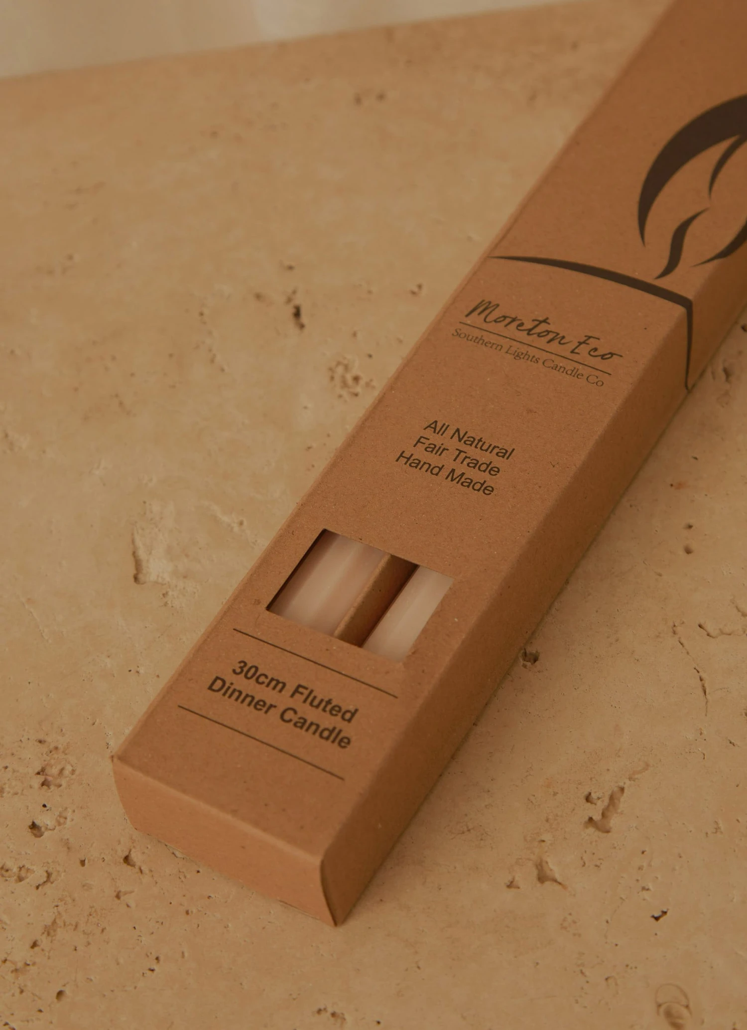 Candle Co Moreton Eco Fluted Dinner Candle - Nude New Accessories 5 Candle Co Moreton Eco Fluted Dinner Candle - Nude New Accessories