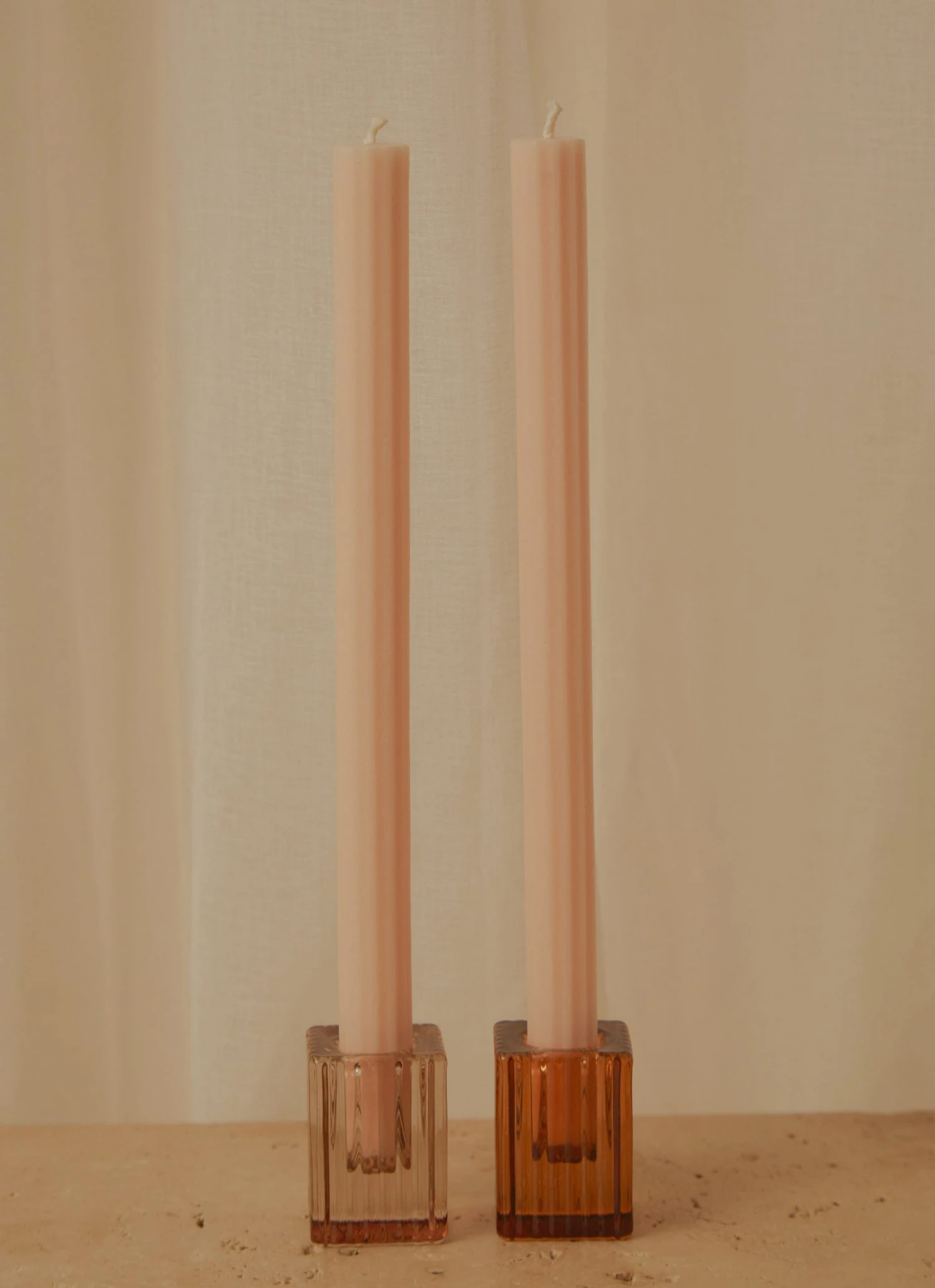 Candle Co Moreton Eco Fluted Dinner Candle - Nude New Accessories 3 Candle Co Moreton Eco Fluted Dinner Candle - Nude New Accessories