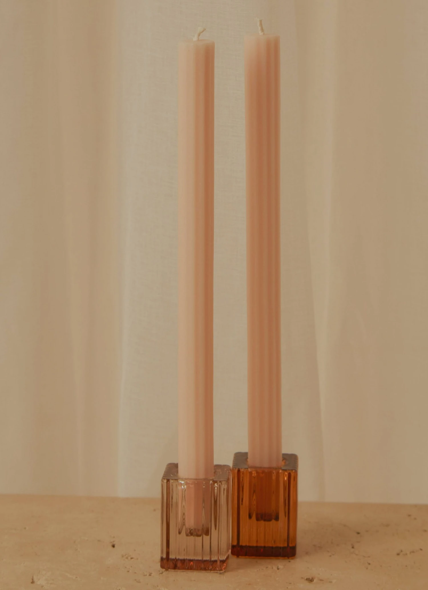 Candle Co Moreton Eco Fluted Dinner Candle - Nude New Accessories 4 Candle Co Moreton Eco Fluted Dinner Candle - Nude New Accessories