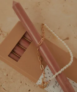 Candle Co Moreton Eco Dinner Candle 4 Pack - Chocolate