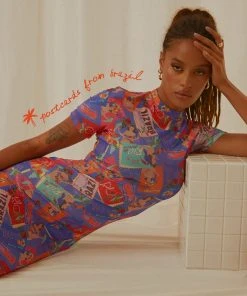 Peppermayo Exclusive New & Most Loved Into The City Mesh Maxi Dress - Postcard Travels