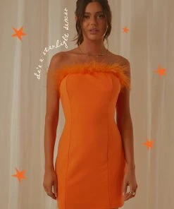 Peppermayo Exclusive Starlight Dancer Dress - Tangerine New & Most Loved