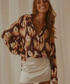 Cools Club Beach Shirt - Floral Blur New & Most Loved