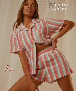 Peppermayo Exclusive New & Most Loved Kauai Terry Shorts - Vintage Stripe