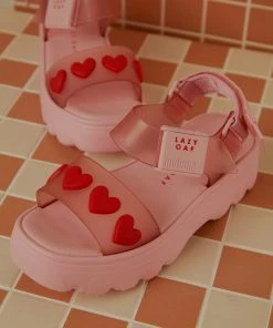 New & Most Loved Melissa X Lazy Oaf Pink Kick Off Sandal - Pink 4 New & Most Loved Melissa X Lazy Oaf Pink Kick Off Sandal - Pink