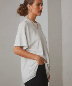 Afends Slay Hemp Oversized Tee - Off White New Tops 11 Afends Slay Hemp Oversized Tee - Off White New Tops